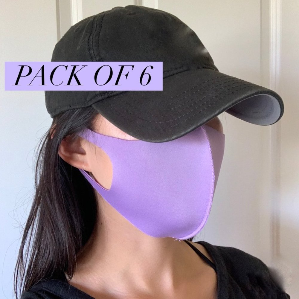 6 Pack of Pink or Purple Fabric Face Masks